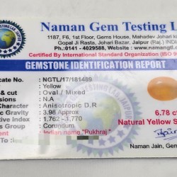 Bankok Pukhraj Stone – Natural Certified Yellow Sapphire for Jupiter, Wealth & Prosperity